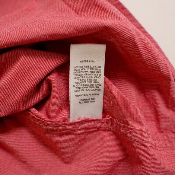 Express 1MX Pink Large 16 - 16.5‎ Exra Slim Micro Side Striped Dress Shirt - Picture 9 of 10